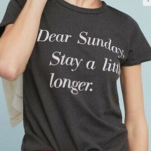 Anthropologie Junk Food LA Sunday Stay a Little Longer T-Shirt M